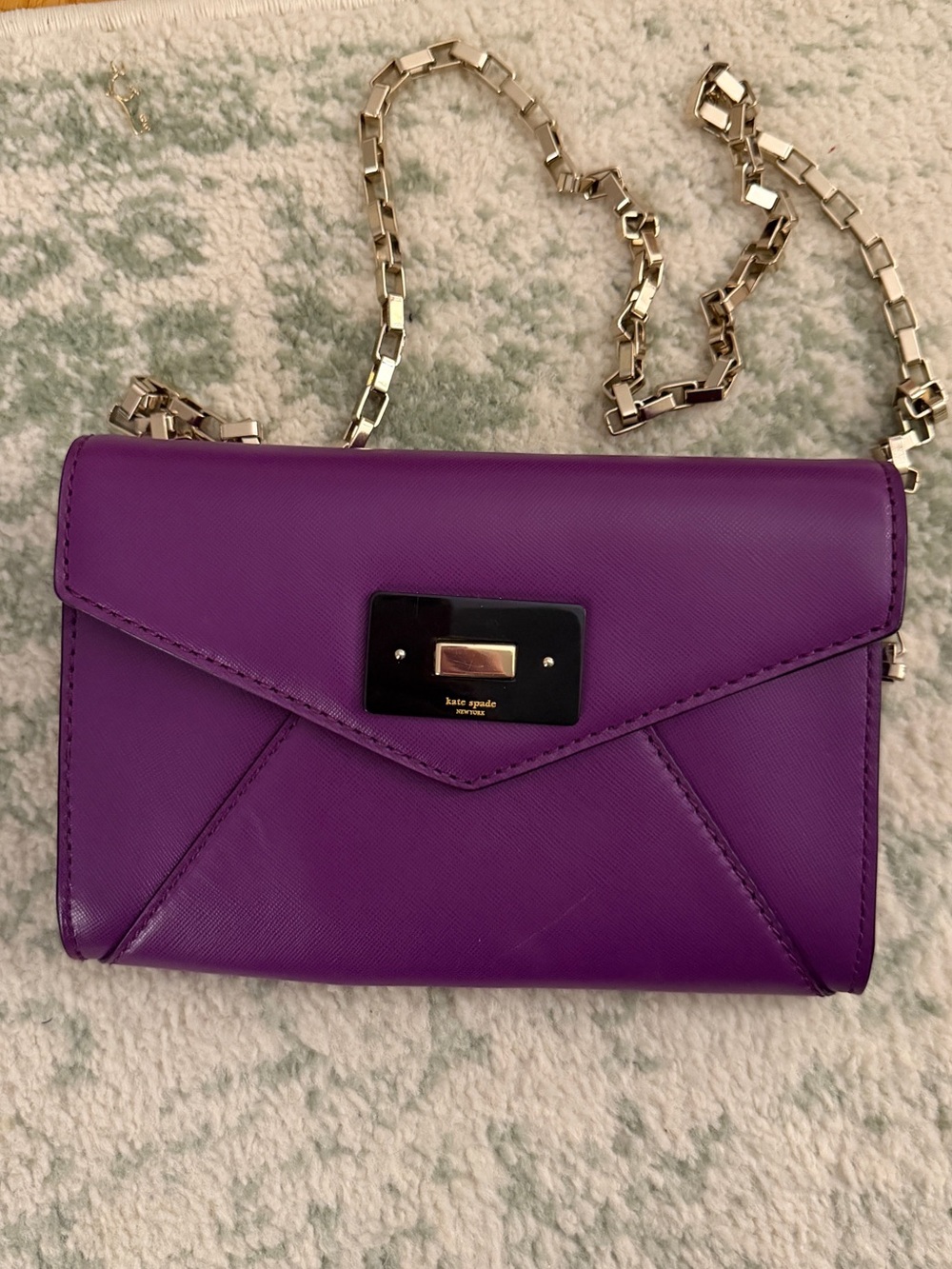 kate spade Purple Chain Envelope Crossbody Bag
